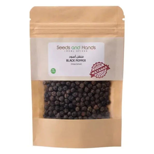 Seeds and Hands Tellicherry Special Extra Bold Black Pepper/Kali Mirch Whole, 50 Gm available on Herbkart