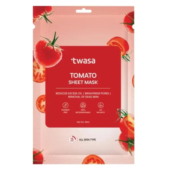 Twasa Tomato Sheet Mask available on Herbkart