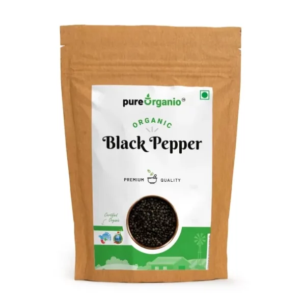 Pure Organio Organic Black Pepper Whole (100 Gm), Herbkart8t771pDoFB20zL.webp, Herbkart8t771pDoFB20zL