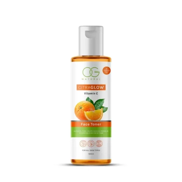 OG BEAUTY Natural CitraGlow Vitamin C Face Toner for Hydrating, Revitalizing, Tightening Pores, and Restoring pH Balance | Free from Alcohol, Paraben, Silicon Oil & Harsh Chemicals |100 ML, Herbkart8t761DM1XOqOxL.webp,