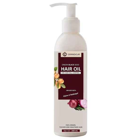 Grandeur Onion Black Seed Hair Oil For Hair Growth With Onion 200ml available on Herbkart