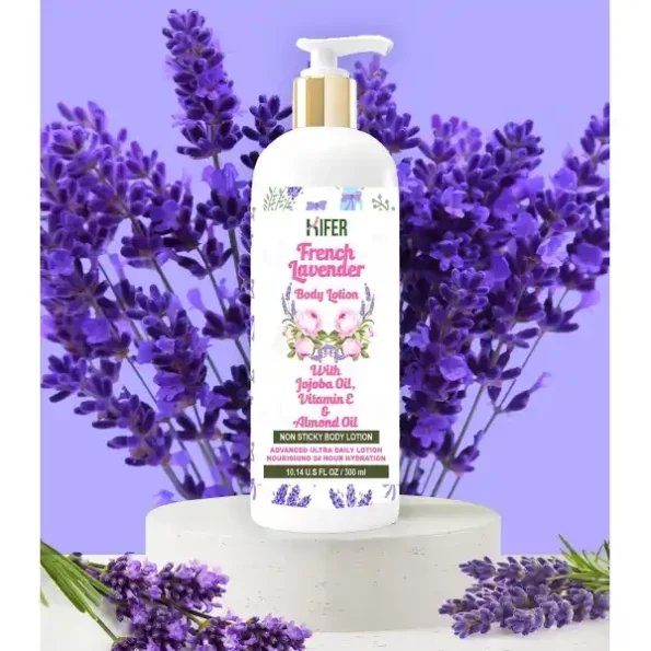 Kifer French Lavender Body Lotion With Jojoba oil, Vitamin E Oil & Almond Oil - 300ml available on Herbkart