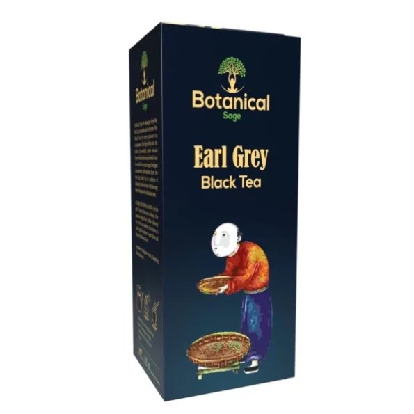 Botanical Sage Earl Grey Black Tea 40 Pyramid Teabags available on Herbkart