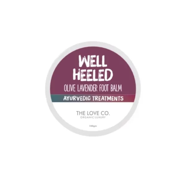 THE LOVE CO. Well Heeled Foot Balm, With Olive Lavender Healthy Feet, 100gm available on Herbkart