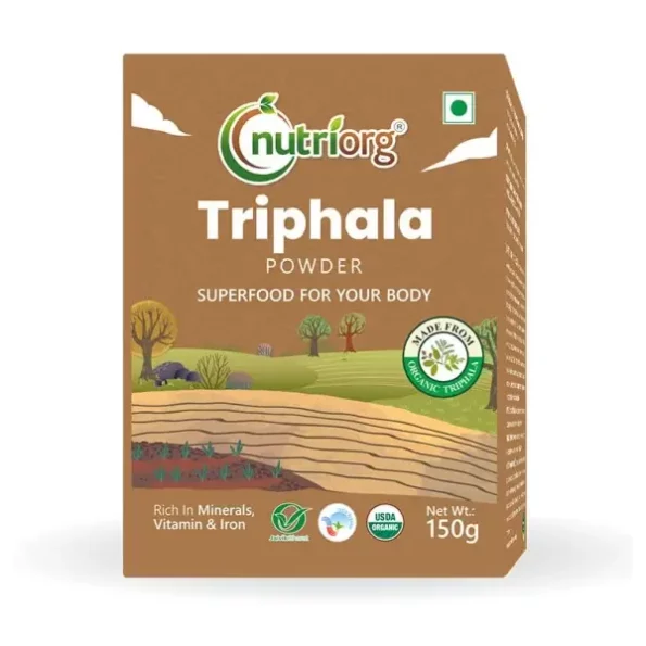 Nutriorg Triphala Powder 150g available on Herbkart