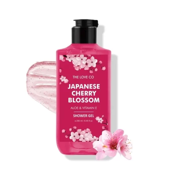 THE LOVE CO. Japanese Cherry Blossom Bath & Shower Gel 250ml available on Herbkart