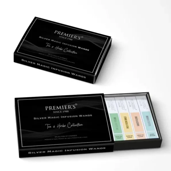 Premiers Tea Gift Set (Black), 9 Infusion Tea Wands available on Herbkart