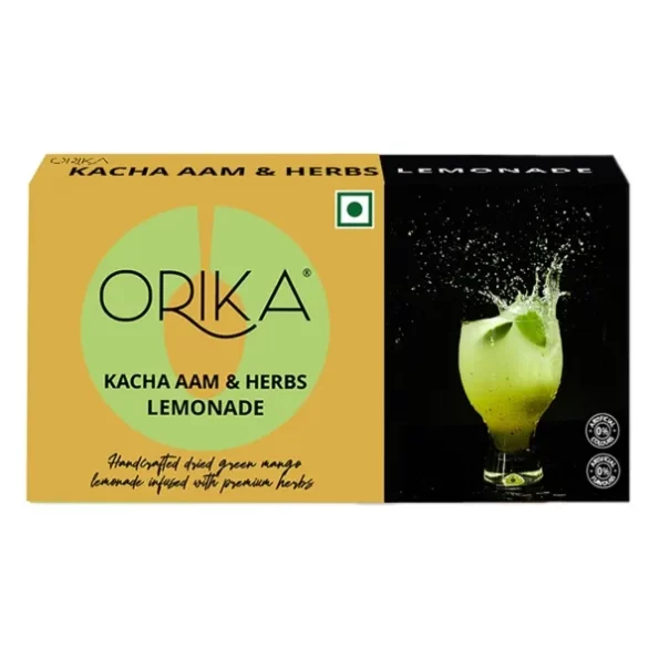 Orika Kacha Aam Lemonade Premix, 190g (10 Sachets) available on Herbkart