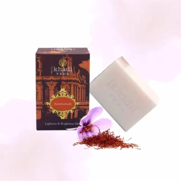 Khadi Veda Kumkumadi Premium Illuminating Bathing Soap Bar 100 gm each(Pack of 2) available on Herbkart