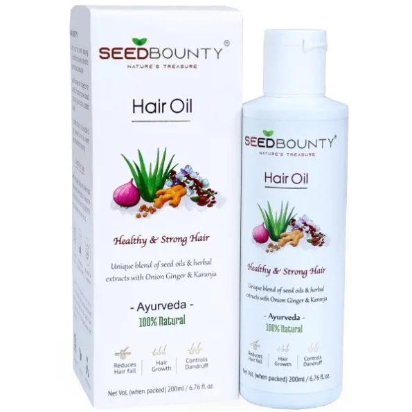 SEEDBOUNTY Onion Ginger & Karanja Hair Oil 200 ml available on Herbkart