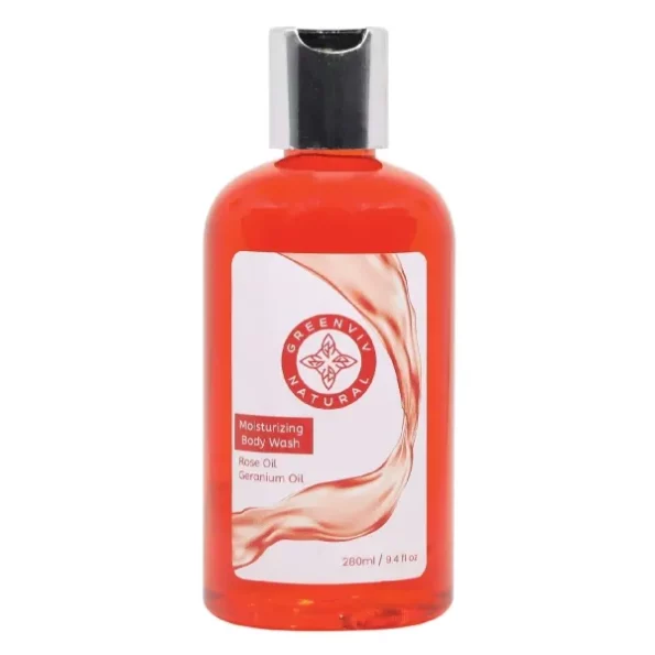 Greenviv Natural Bodywash Gel Rose & Geranium, 280ML available on Herbkart