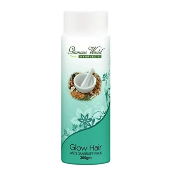 Glamour World Ayurvedic Glow Hair Anti-Dandruff Pack, 200 gm available on Herbkart