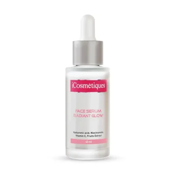 iCosmetiques Advance Care Face Serum Radiant Glow, Contains Vitamin C & Fruit Extract 40ml available on Herbkart