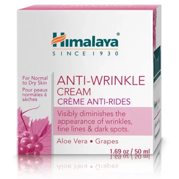 Himalaya Anti-Wrinkle Cream For Men/Women With Aloevera & Grapes | Reduce Wrinkles, Fine Lines & Age Spots | Clinically Tested Aha-Rich Formula | No Alcohol-No Parabens | For Normal To Dry Skin| 50G, Herbkart8t771CVkoMLKYL.webp, Herbkart8t771CVkoMLKYL