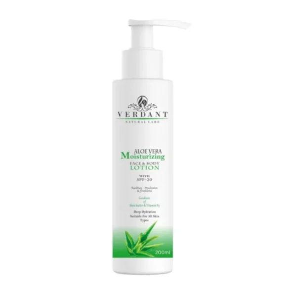 Verdant Natural Care Aloe Vera Moisturizing Body Lotion SPF 20, 200 ml available on Herbkart