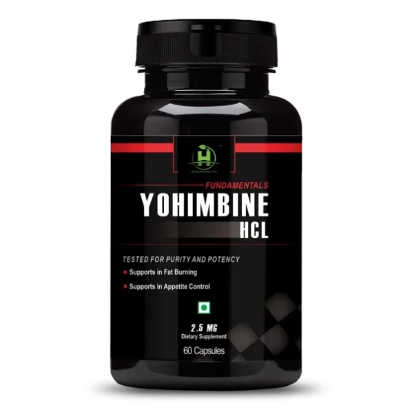 Healthy Nutrition Yohimbine -HCL 2.5mg Yohimbine Veg (60 Capsules) available on Herbkart