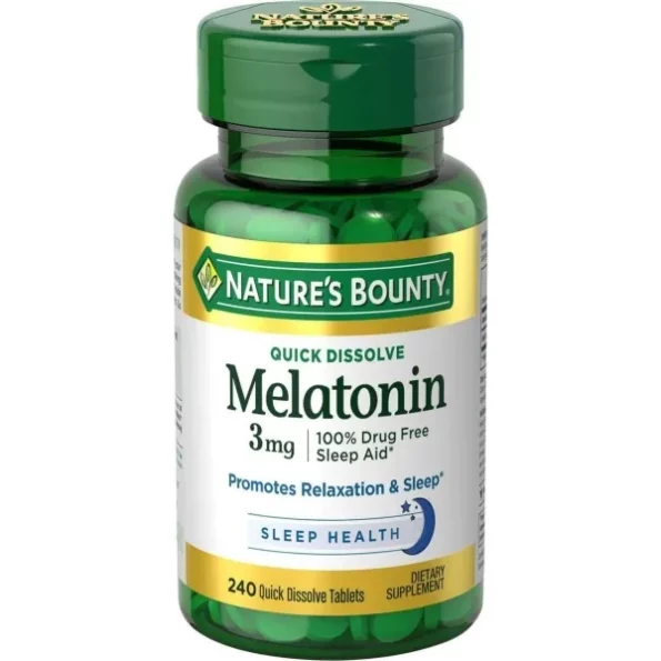 Nature's Bounty Melatonin 3 Mg 240 Quick Dissolve Tablets, Herbkart8t7618X-NqsCPL.webp, Herbkart8t7618X NqsCPL