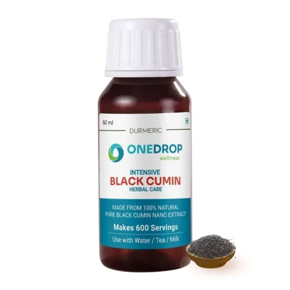 Durmeric OneDrop Wellness Intensive Black Cumin Herbal Drops - 60Ml available on Herbkart