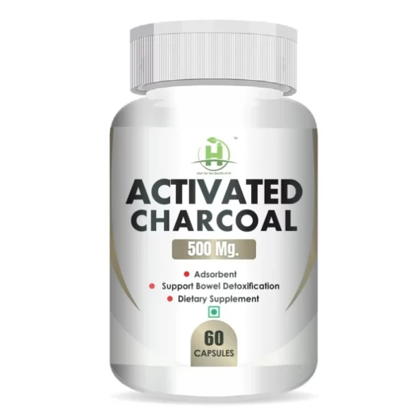 Healthy Nutrition Activated Charcoal -500 Mg Veg 60 Capsules available on Herbkart