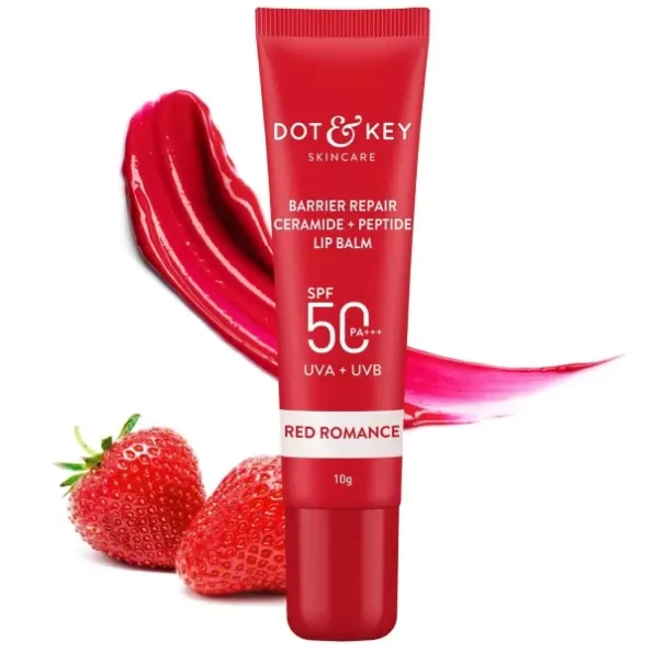 Dot & Key Ceramide&Peptide Barrier Repair Lip Balm Spf 50, Pa+++, 10Gm available on Herbkart