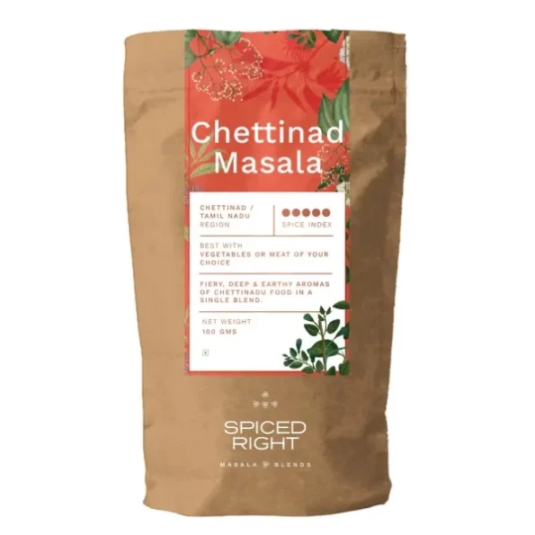 Spiced Right Chettinad Masala (100 Gm) with Natural Ingredients available on Herbkart