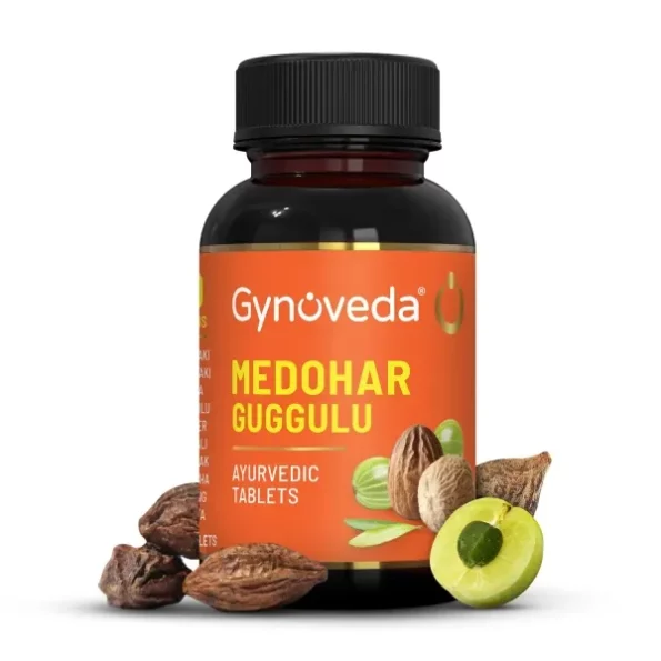 Gynoveda Medohar Guggulu Ayurvedic Tablets, 240 Tablets available on Herbkart