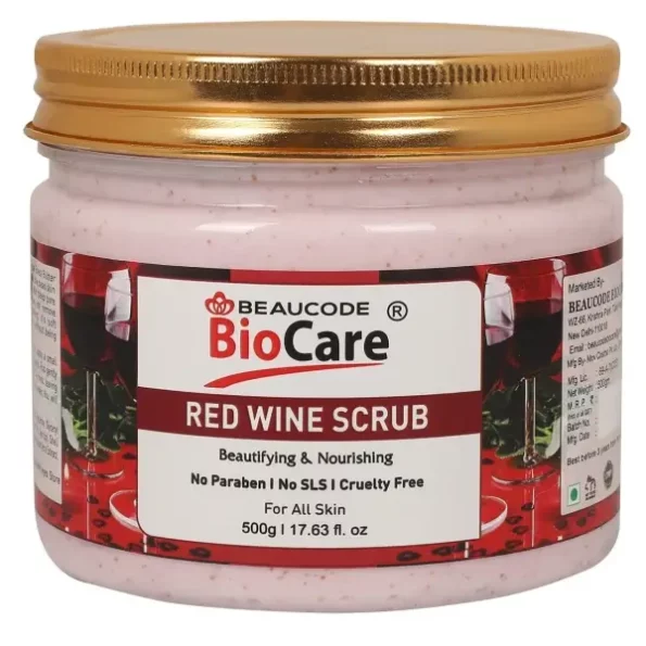 Beaucode BioCare Red Wine Face Scrub 500Gm, Herbkart8t771jNu19gmUL.webp, Herbkart8t771jNu19gmUL