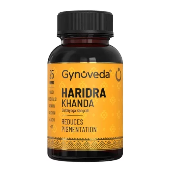 Gynoveda Turmeric Ayurvedic Tablets, Haridra Khanda With Curcumin For Skin Care, 240 Tablets. available on Herbkart