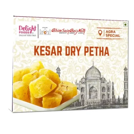 Delight Foods Original Agra Petha 350g | Indian Sweets | Mithai (Kesar Dry Petha)
