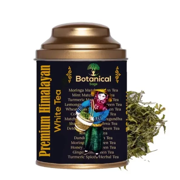 Botanical Sage Himalayan White Tea 50g available on Herbkart