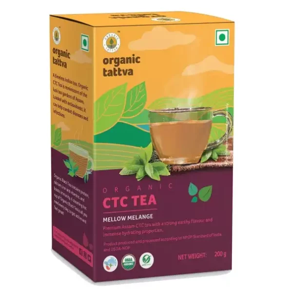 Organic Tattva, Organic Assam CTC Tea (Chai) Mellow Melange, 200 Gram available on Herbkart