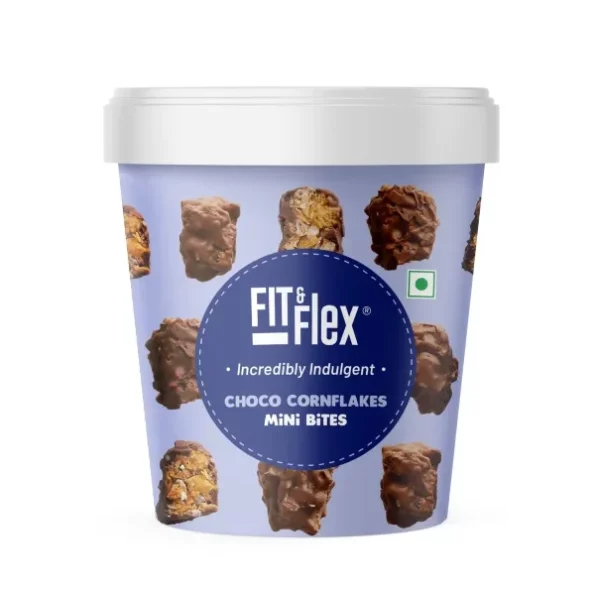 FIT & FLEX Choco Cornflakes Mini Bites With Oat Rich Fibre And High Protein - 250 Gm, Herbkart8t771J7OnhuMgL.webp, Herbkart8t771J7OnhuMgL