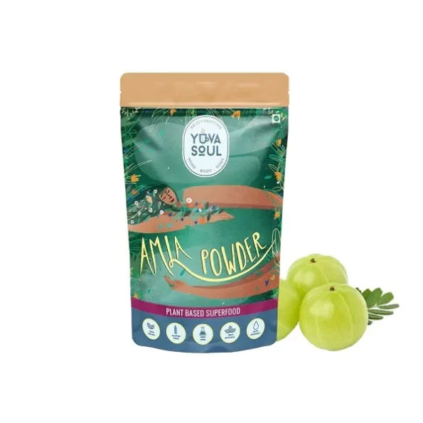 YUVA SOUL Natural Amla Powder, Indian Gooseberry Powder - 80 Grams available on Herbkart