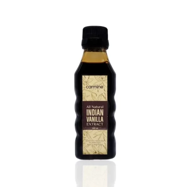 Carmine County All Natural Indian Vanilla Extract, 100 ml available on Herbkart