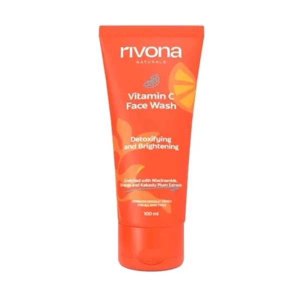 Rivona Naturals Vitamin C Face Wash With Niacinamide & Orange, Kakadu plum, 100 ml available on Herbkart