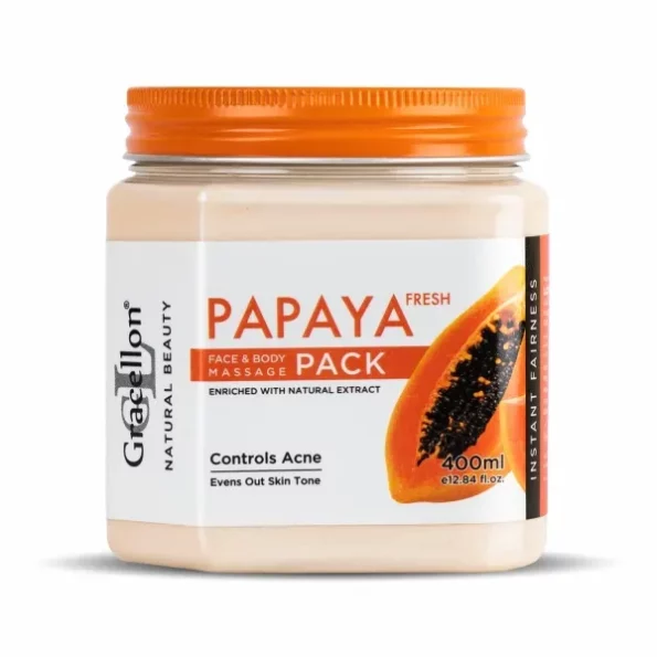 Gracellon Papaya Fresh Face & Body Massage Pack available on Herbkart