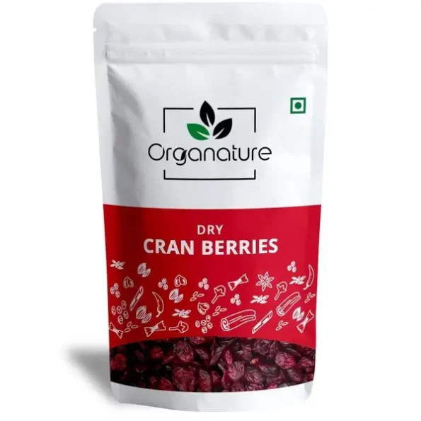 Organature Whole Dried Cranberries (350 Grams) available on Herbkart