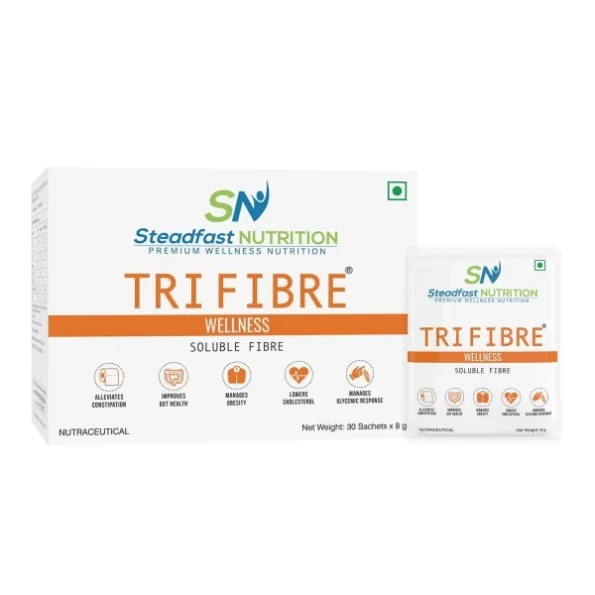 Steadfast Nutrition Tri Fibre, 240g (Pack of 30 Sachets) available on Herbkart