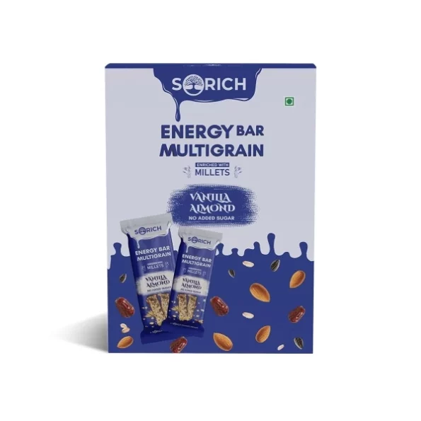 Sorich Organics Multigrain Vanilla Almond Energy Bars Pack of 6 x 35 (210 gram), Herbkart8t761Cxcs5htlL.webp,