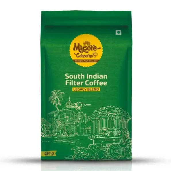 Mysore Concerns, Legacy Blend, Ground Coffee, South Indian Filter Coffee (454g) available on Herbkart