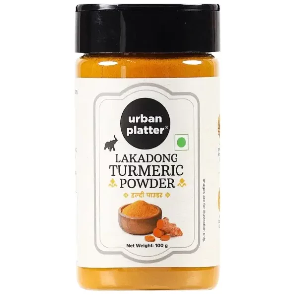 Urban Platter Lakadong Turmeric Powder Shaker jar, 100g available on Herbkart