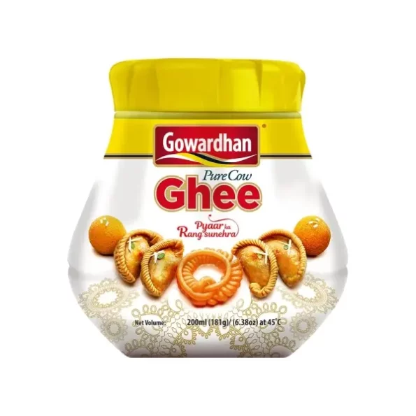 Gowardhan Pure Cow Ghee Jar 200 ml available on Herbkart