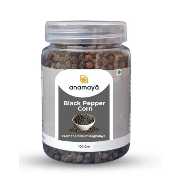 Anamaya Black Pepper Whole 100 Gram available on Herbkart