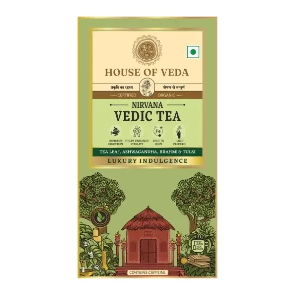 House of Veda Vedic Green Tea with Ayurvedic Herbs 25 Tea Bags available on Herbkart