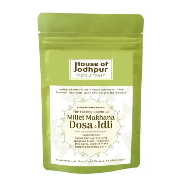 House of Jodhpur the fasting essential millet makhana Dosa & idli Premix 200gm available on Herbkart