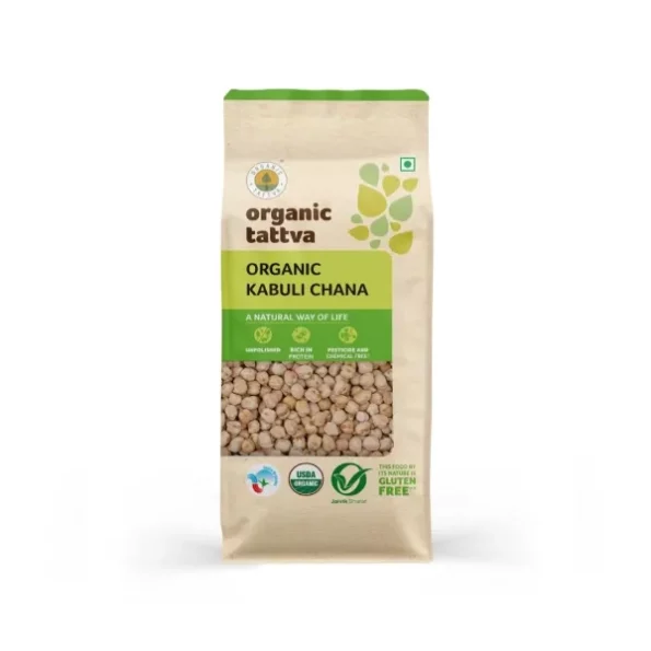 Organic Tattva Kabuli Chana, 500g available on Herbkart