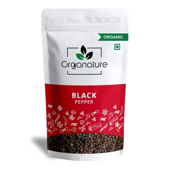 Organature Organic Fresh Whole Black Pepper (100 Grams) available on Herbkart