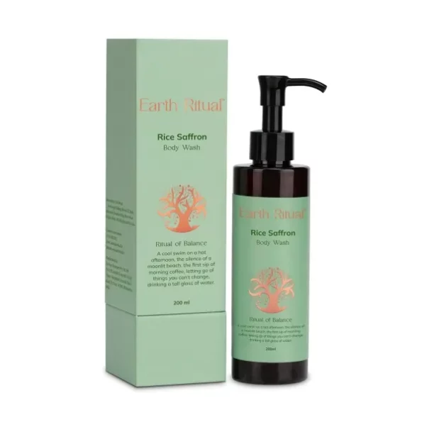 Earth Ritual Rice Saffron Body Wash 200ml available on Herbkart