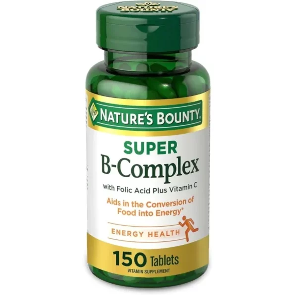 Natures Bounty Super B Complex with Vitamin C & Folic Acid- 150Tablets available on Herbkart