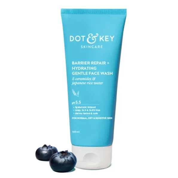 Dot & Key Barrier Repair + Hydrating Gentle Face Wash With Probiotic, 100Ml available on Herbkart